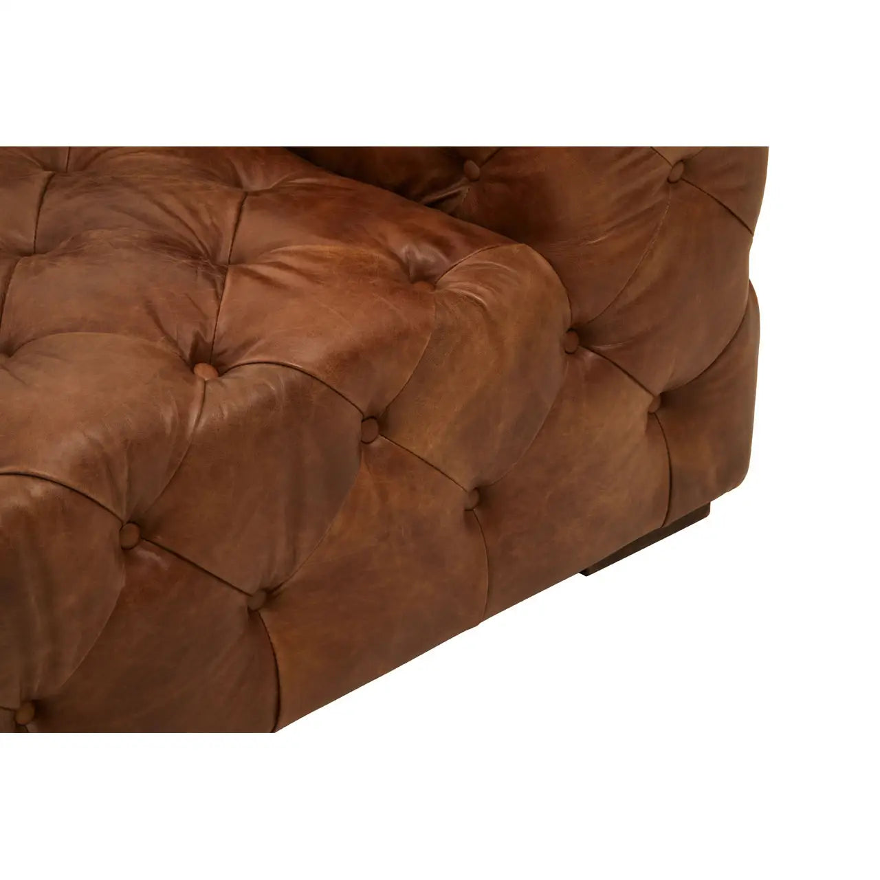 REGINA STUDIO Rancher | Brown Tufted Leather Modular Sofa | Left Arm | 2-Seater - Regina Luxury Interiors