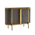 REGINA STUDIO Gatsby Grey 2-Door Sideboard with Black Marble Top, 120 x 40 cm - Regina Luxury Interiors