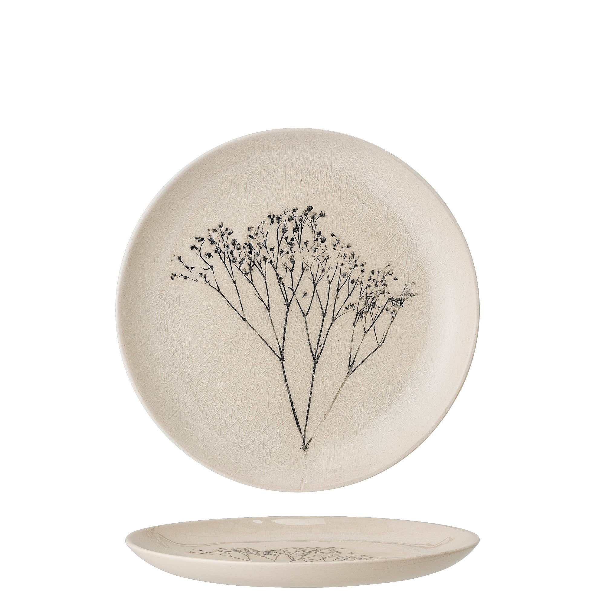 BLOOMINGVILLE Bea Round Handcrafted Plate, 100% Stoneware, Set of 12 - Regina Luxury Interiors