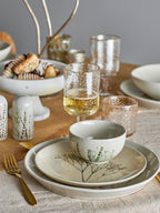 BLOOMINGVILLE Bea Round Handcrafted Plate, 100% Stoneware, Set of 12 - Regina Luxury Interiors