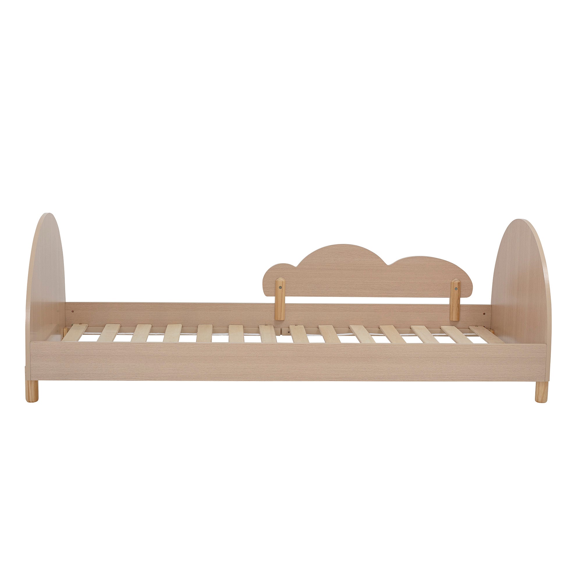 BLOOMINGVILLE MINI, Charli Toddler & Child Bed, Brown, Rainbow Motif and Side Support, 204 x 70 x 94 cm - Regina Luxury Interiors