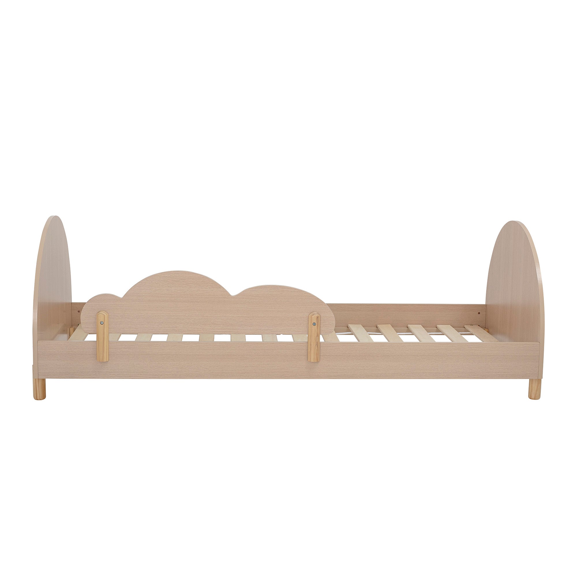 BLOOMINGVILLE MINI, Charli Toddler & Child Bed, Brown, Rainbow Motif and Side Support, 204 x 70 x 94 cm - Regina Luxury Interiors