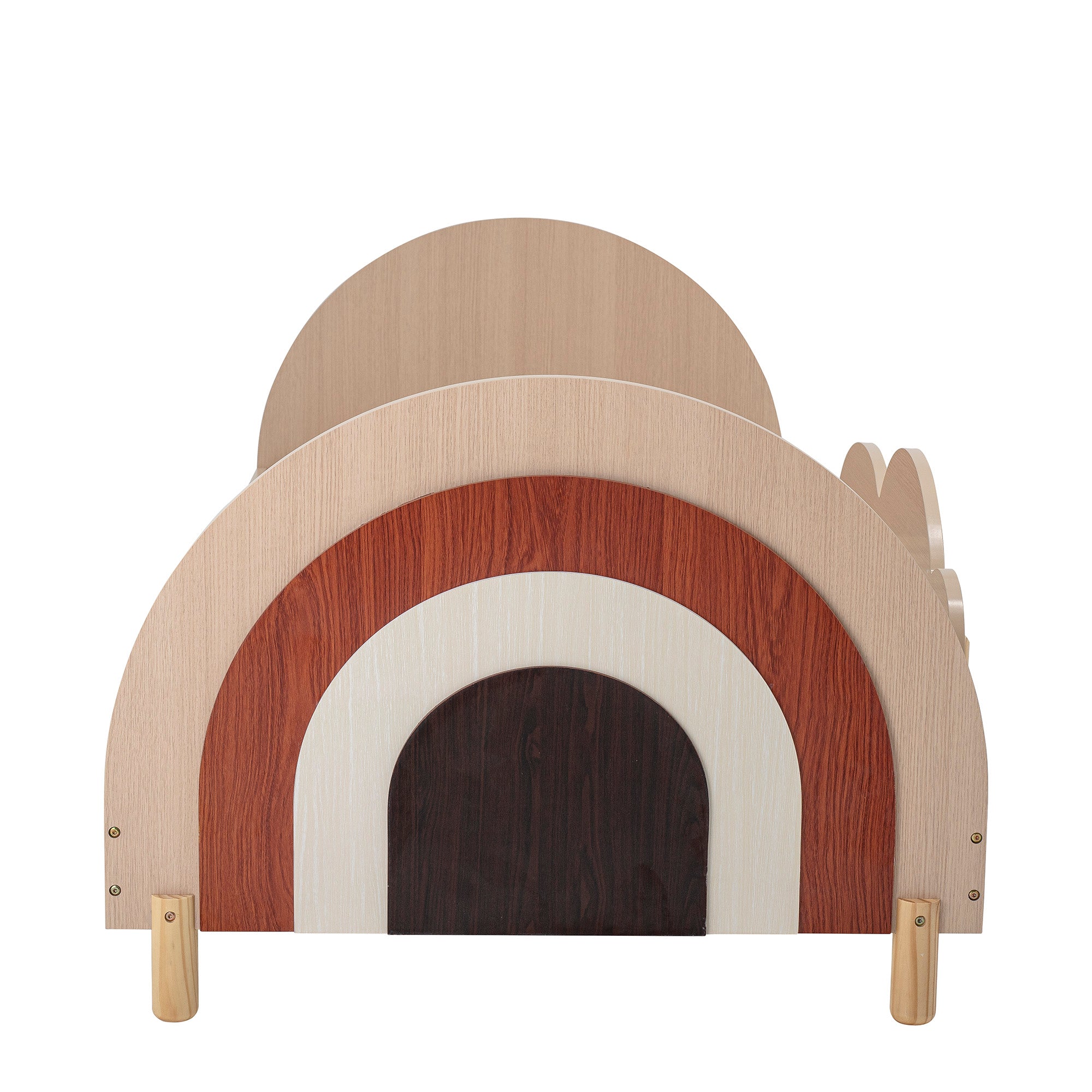 BLOOMINGVILLE MINI, Charli Toddler & Child Bed, Brown, Rainbow Motif and Side Support, 204 x 70 x 94 cm - Regina Luxury Interiors