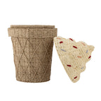 BLOOMINGVILLE MINI Cillie Basket With Lid in Water Hyacinth and Seagrass Natural Fibres, 72 x 40 cm - Regina Luxury Interiors