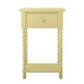 BLOOMINGVILLE Salino Side Table in Yellow, Firwood, 36 x 70 x 33 cm