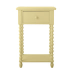 BLOOMINGVILLE Salino Side Table in Yellow, Firwood, 36 x 70 x 33 cm