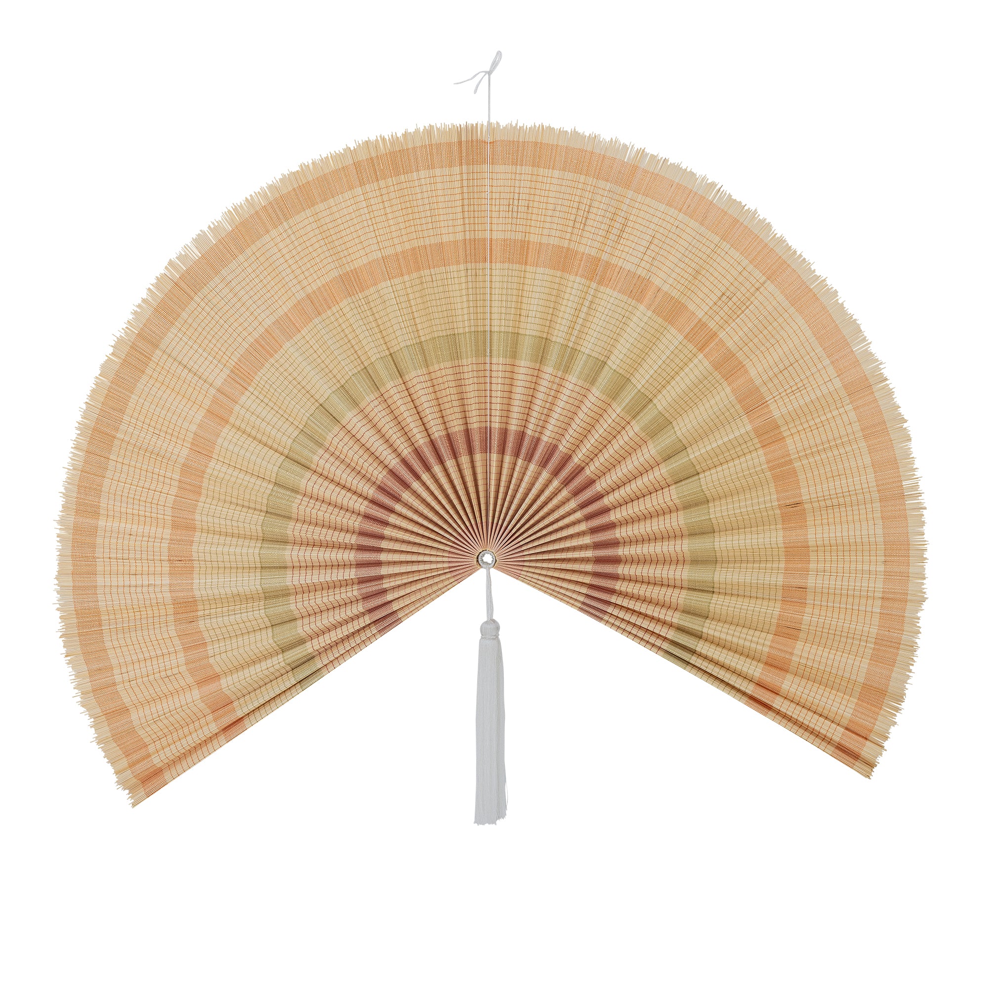 BLOOMINGVILLE Jaime Large Wall Bamboo Decorative Statement Fan in Warm Tones, 160 x 80 cm - Regina Luxury Interiors