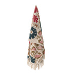 BLOOMINGVILLE Embroidered Ceva Vintage Style Throw, 100% Cotton, 150 x 130 cm - Regina Luxury Interiors