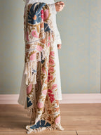 BLOOMINGVILLE Embroidered Ceva Vintage Style Throw, 100% Cotton, 150 x 130 cm - Regina Luxury Interiors