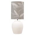 ADDITIONS BY VOYAGE MAISON Silverwood Anna & Evora Complete Eco-Friendly Table Lamp in Ecru/Snow, Ceramic, H 45 cm