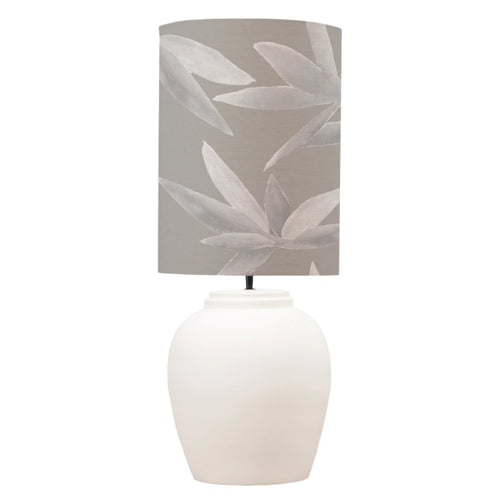 ADDITIONS BY VOYAGE MAISON Silverwood Anna & Evora Complete Eco-Friendly Table Lamp in Ecru/Snow, Ceramic, H 45 cm