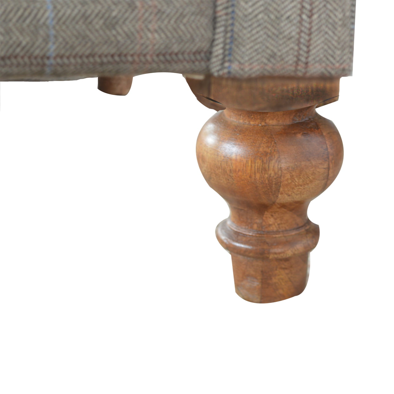 ARTISAN FURNITURE Multi Tweed 2-Seater Chesterfield Sofa in Solid Mango Wood, B-Corp Certified
