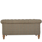 ARTISAN FURNITURE Multi Tweed 2-Seater Chesterfield Sofa in Solid Mango Wood, B-Corp Certified