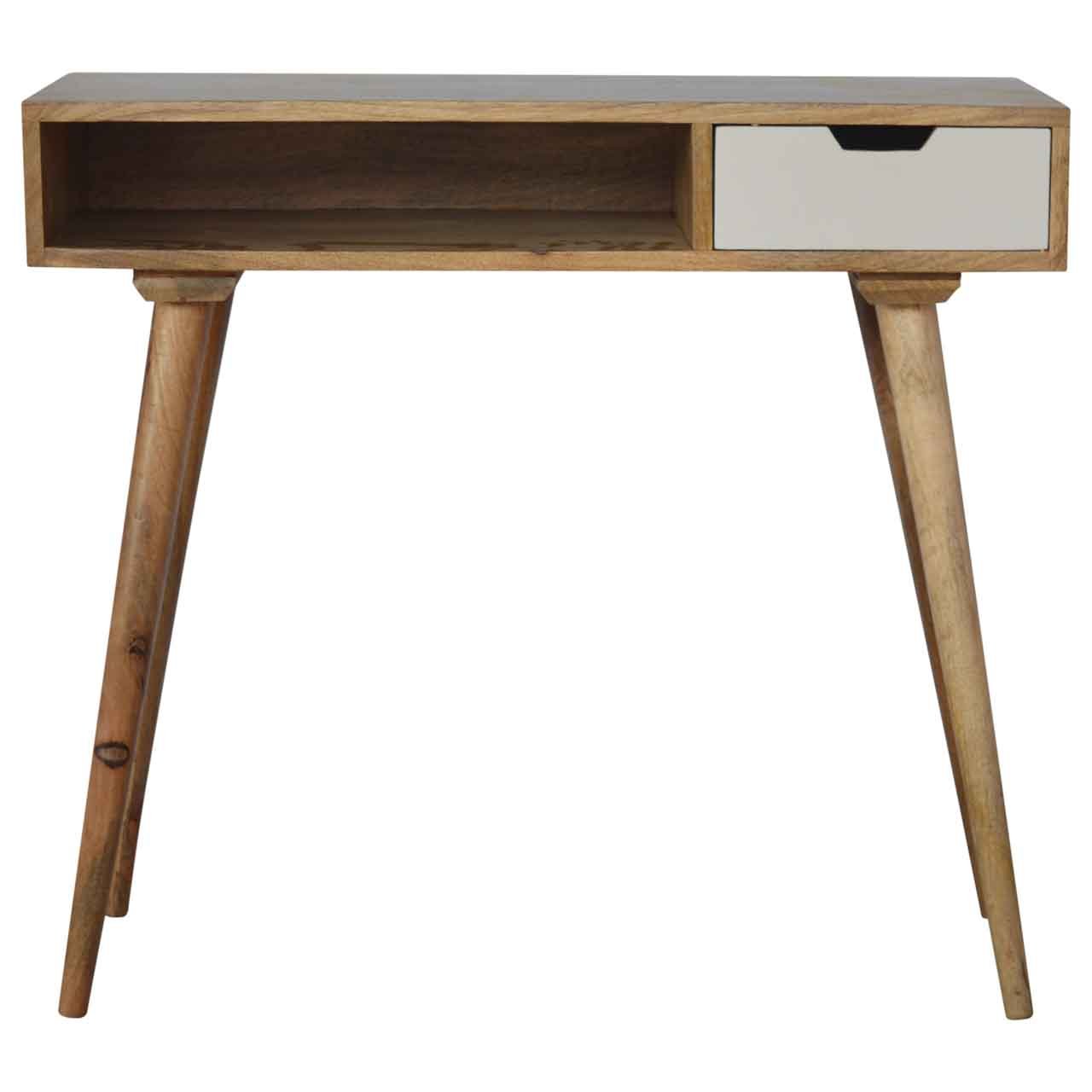 ARTISAN FURNITURE White Drawer Writing Desk, B-corp Certified, 88 x 45 cm