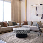 TRAMPOLINE Ada Bone-Inlay Coffee Table, Ø 80 cm - Regina Luxury Interiors