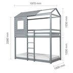 BIRLEA Adventure SINGLE Bunk Bed in 100% Pine