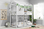 BIRLEA Adventure SINGLE White Bunk Bed in 100% Pine