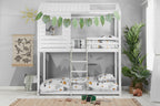 BIRLEA Adventure SINGLE White Bunk Bed in 100% Pine