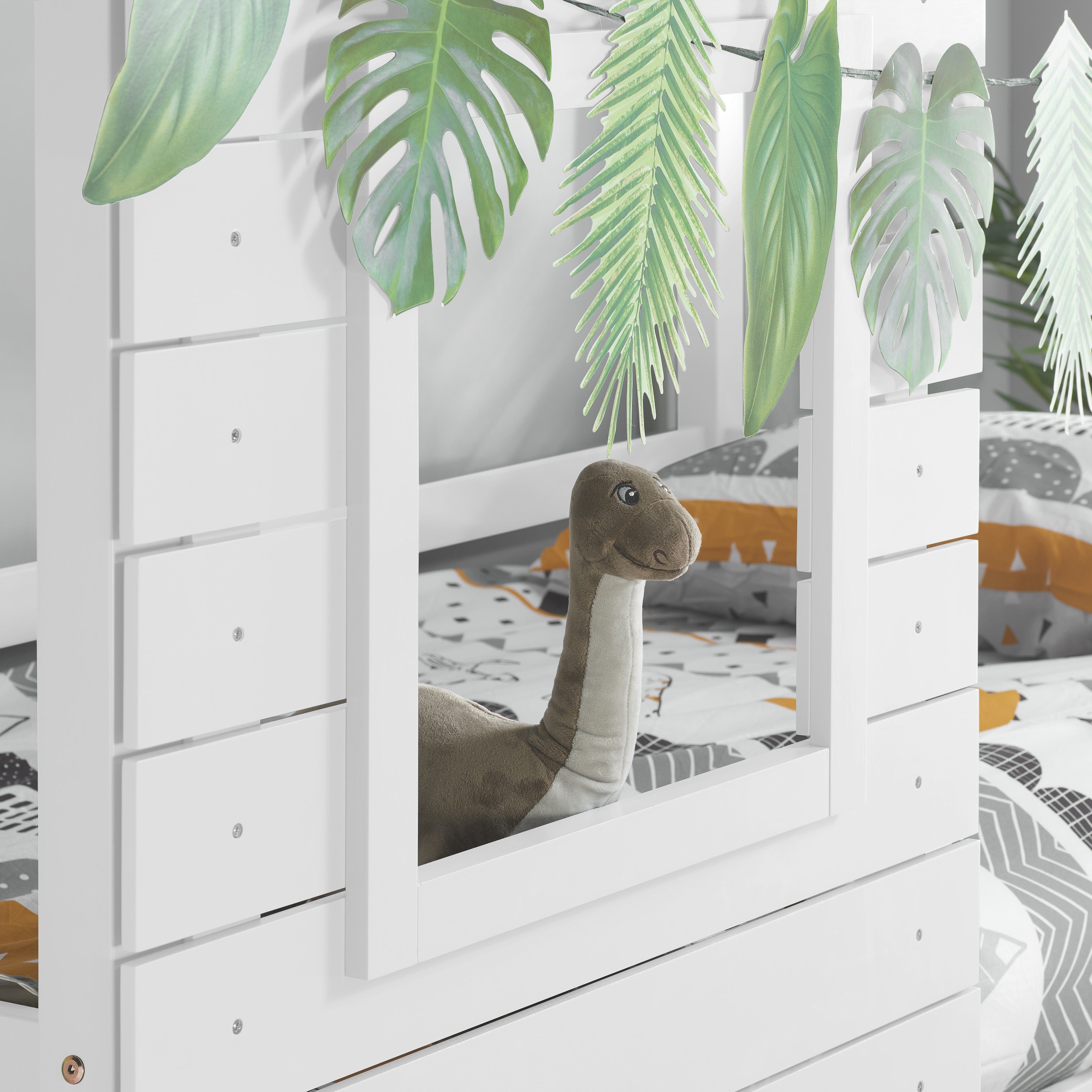BIRLEA Adventure SINGLE White Bunk Bed in 100% Pine