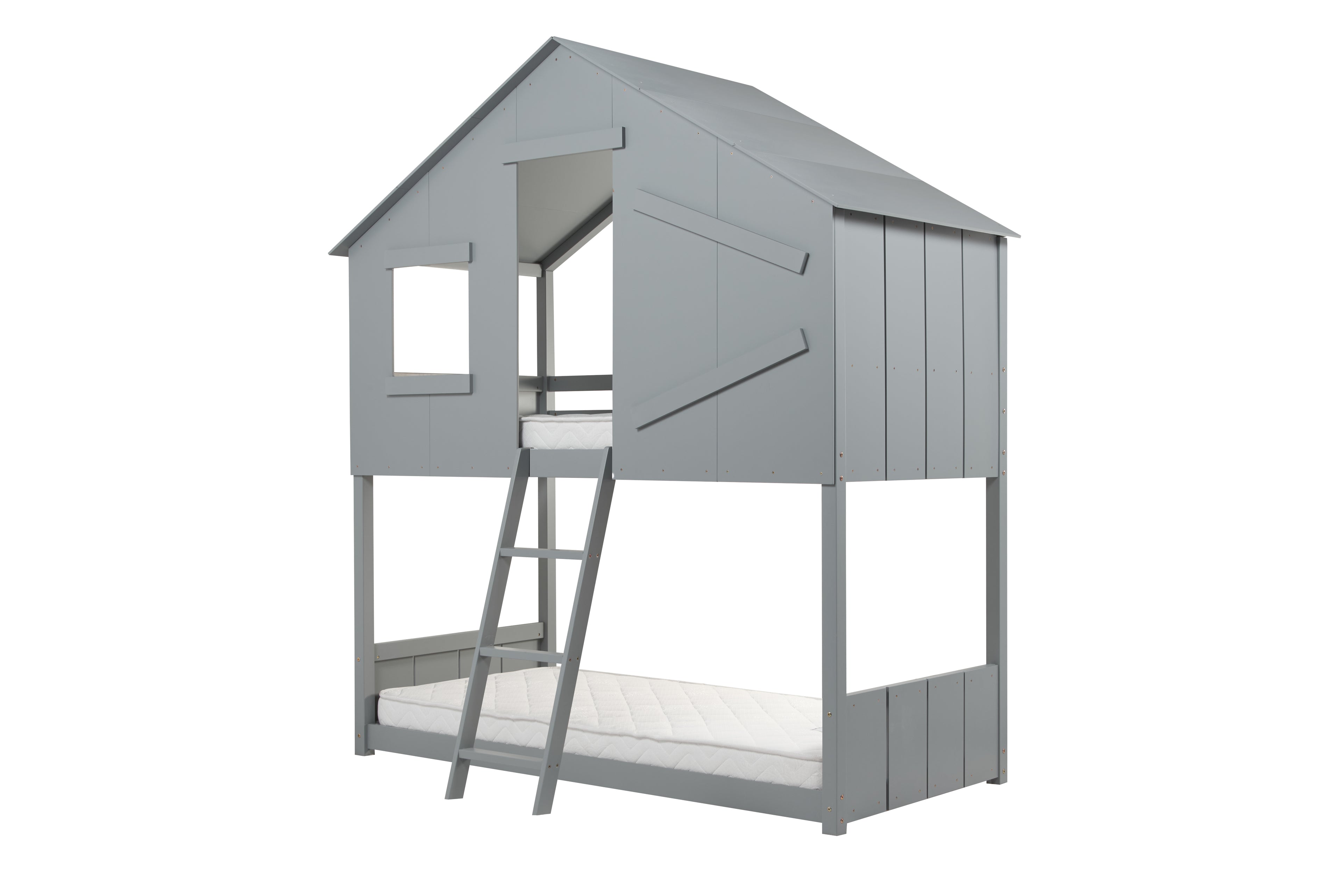 BIRLEA Safari Grey Bunk Bed in 100% Pine