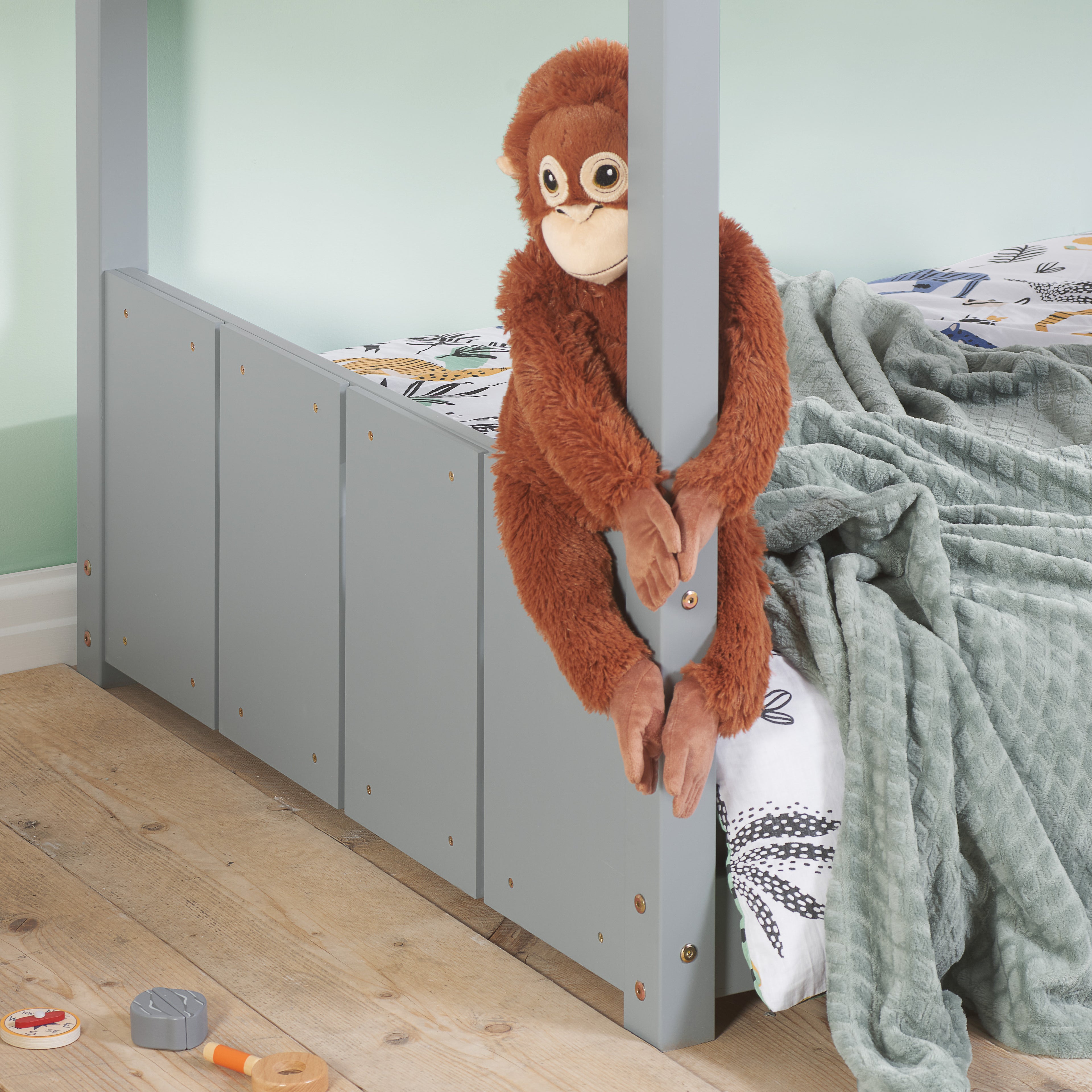 BIRLEA Safari Grey Bunk Bed in 100% Pine