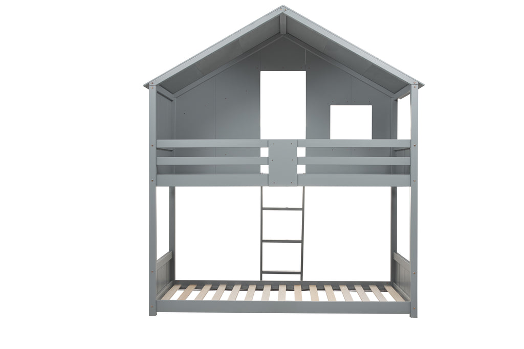 BIRLEA Safari Grey Bunk Bed in 100% Pine