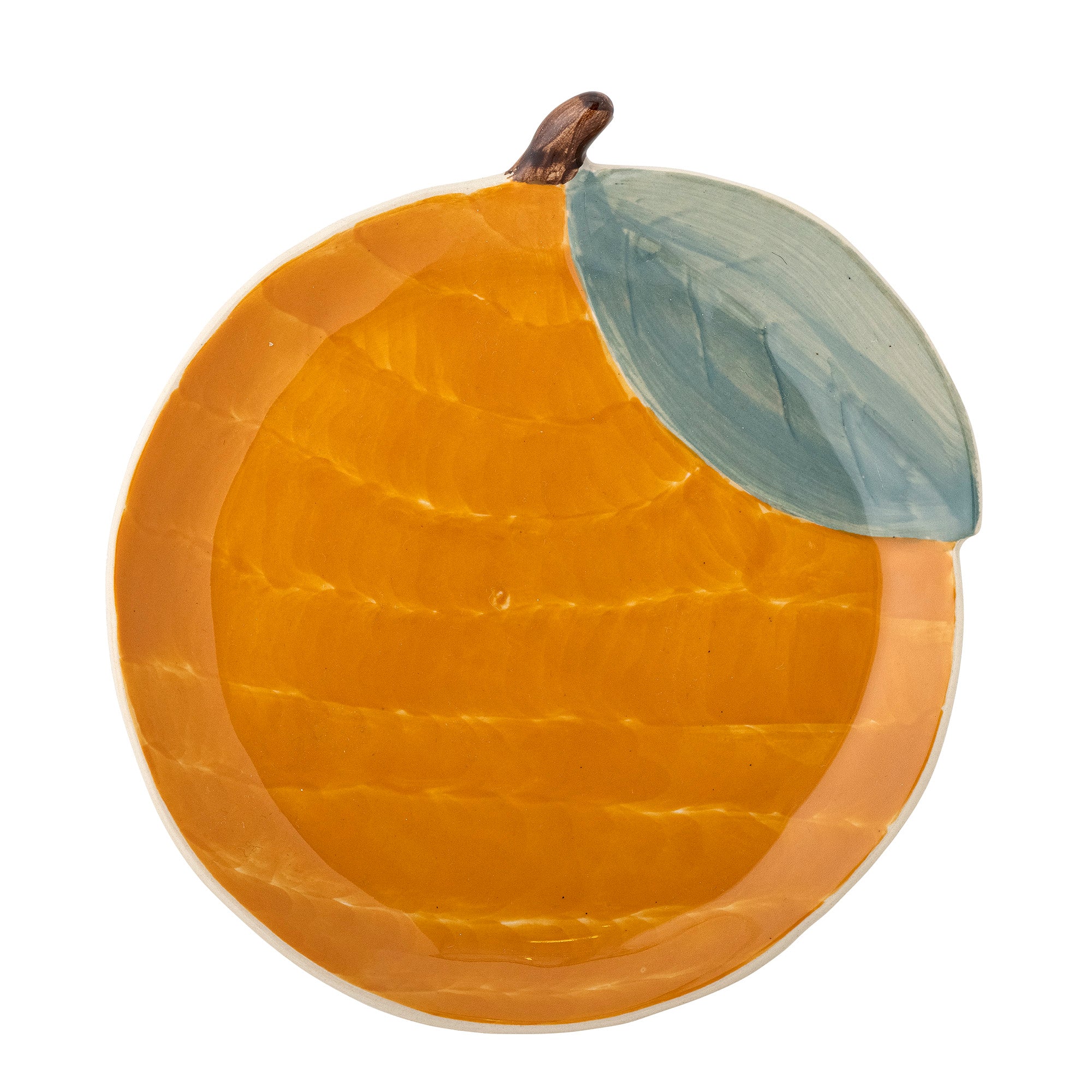 BLOOMINGVILLE Agnes Plate, Orange, Stoneware, Set of 6, Ø 16 cm