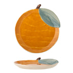 BLOOMINGVILLE Agnes Plate, Orange, Stoneware, Set of 6, Ø 16 cm