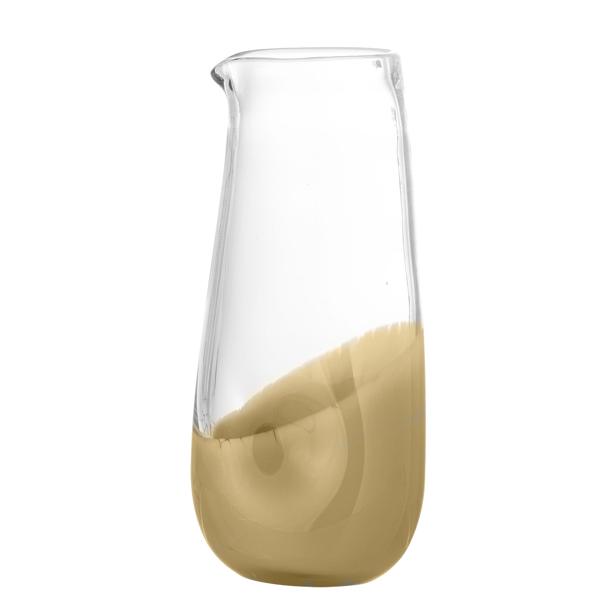BLOOMINGVILLE Ballard Mouthblown Handcrafted Glass Jug, Gold, 1.25 litres