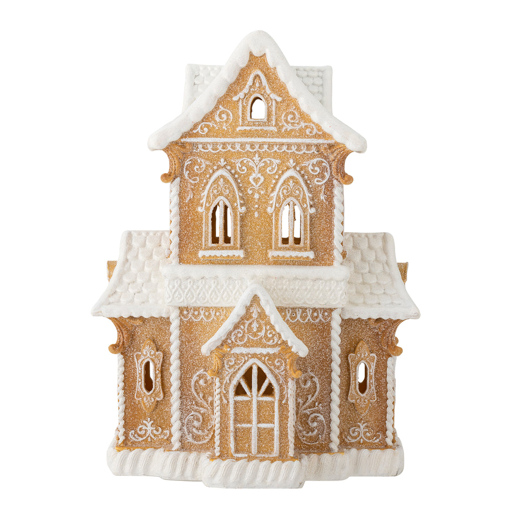 BLOOMINGVILLE Christmas Kevin Gingerbread House with Light, H 37 cm