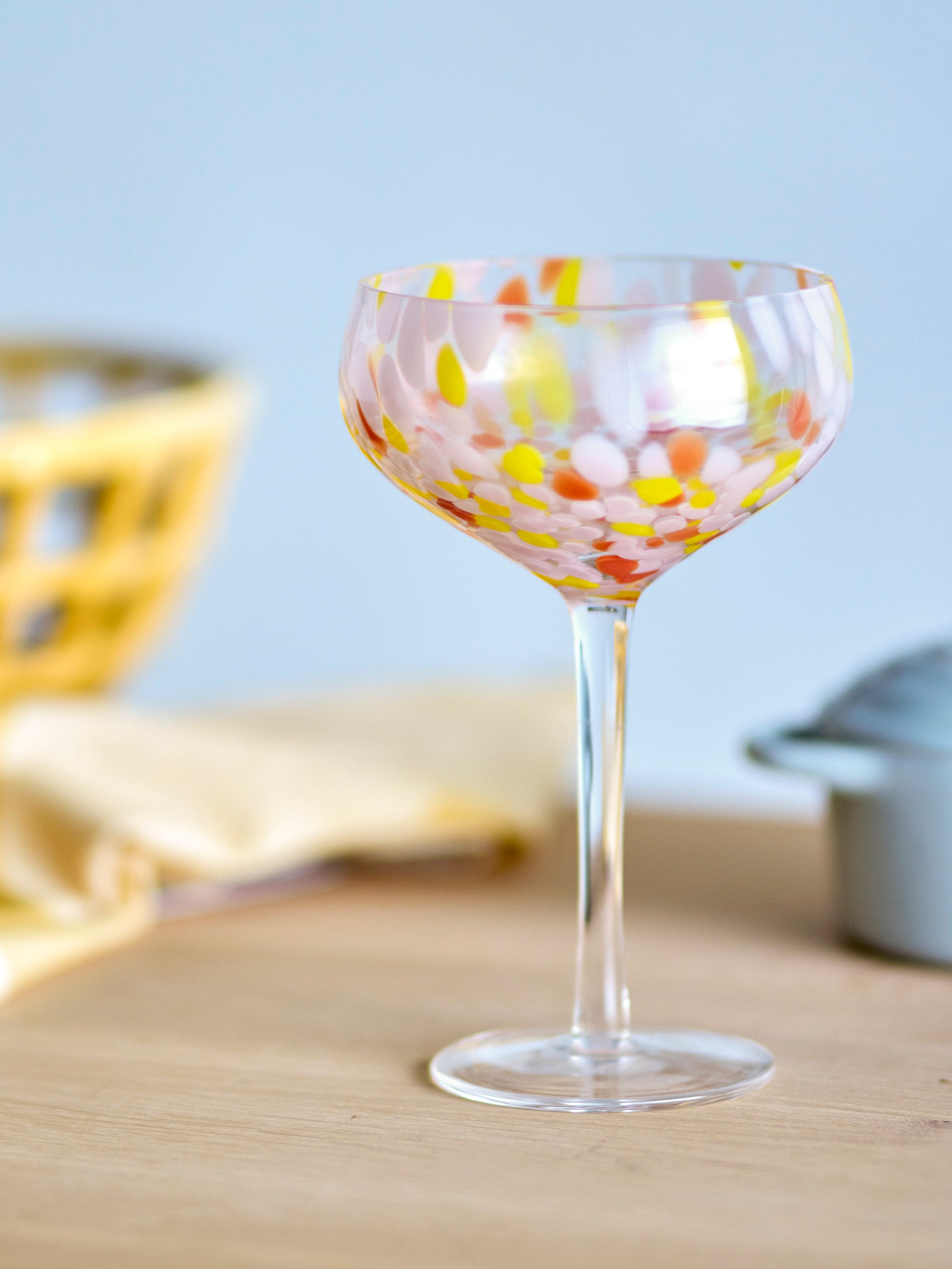 BLOOMINGVILLE Lilya Mouth-blown Cocktail Glass, Rose, Set of 4