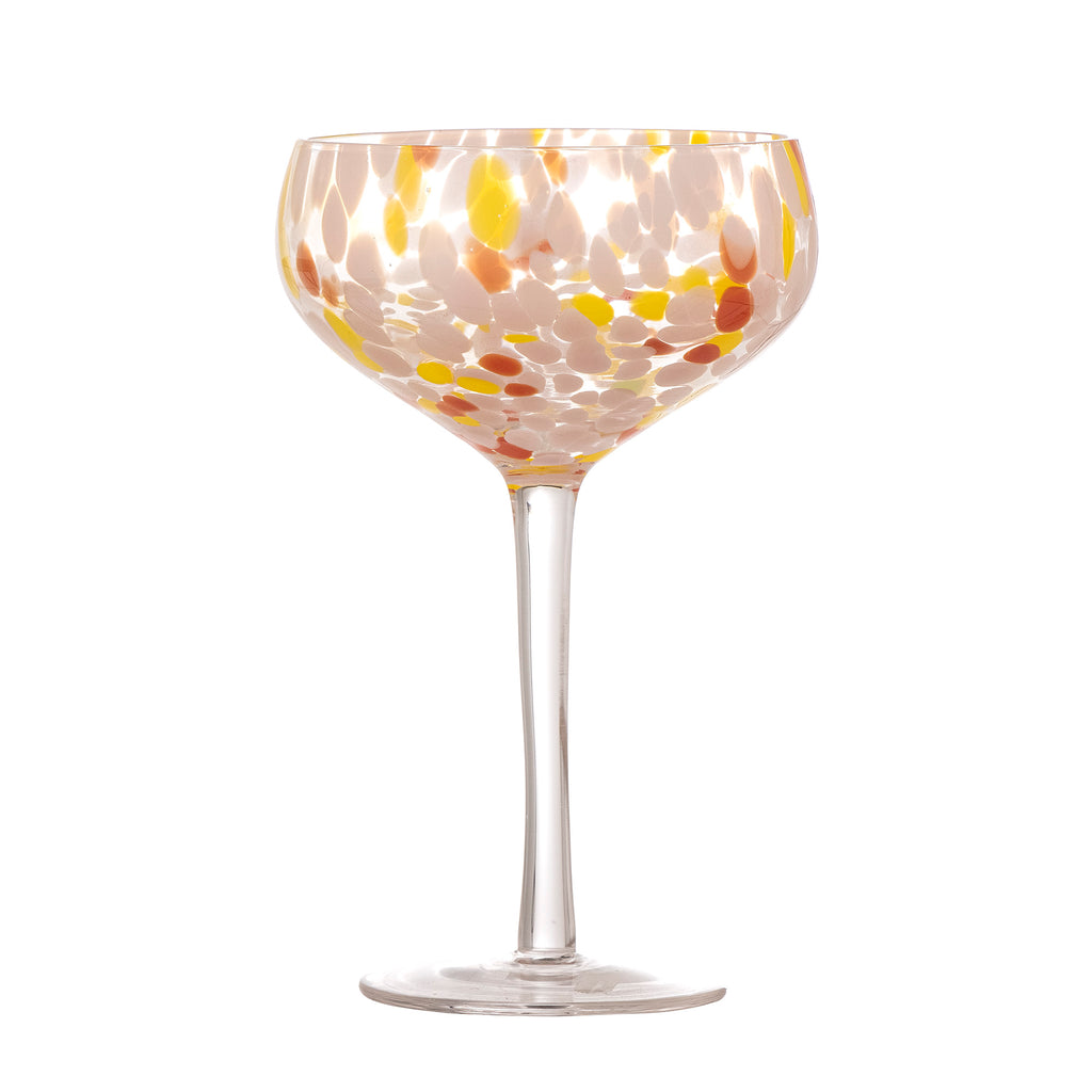 BLOOMINGVILLE Lilya Mouth-blown Cocktail Glass, Rose, Set of 4