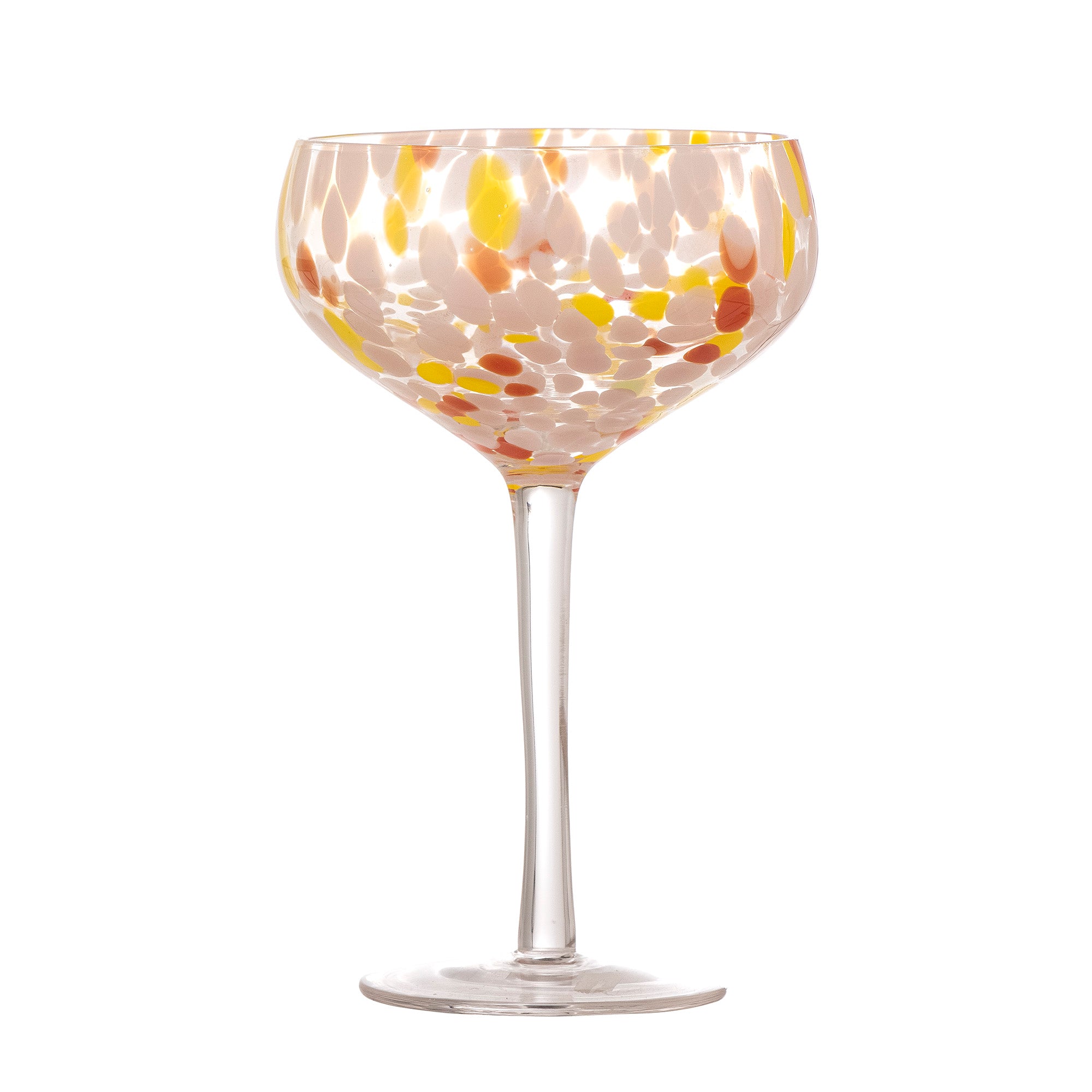 BLOOMINGVILLE Lilya Mouth-blown Cocktail Glass, Rose, Set of 4