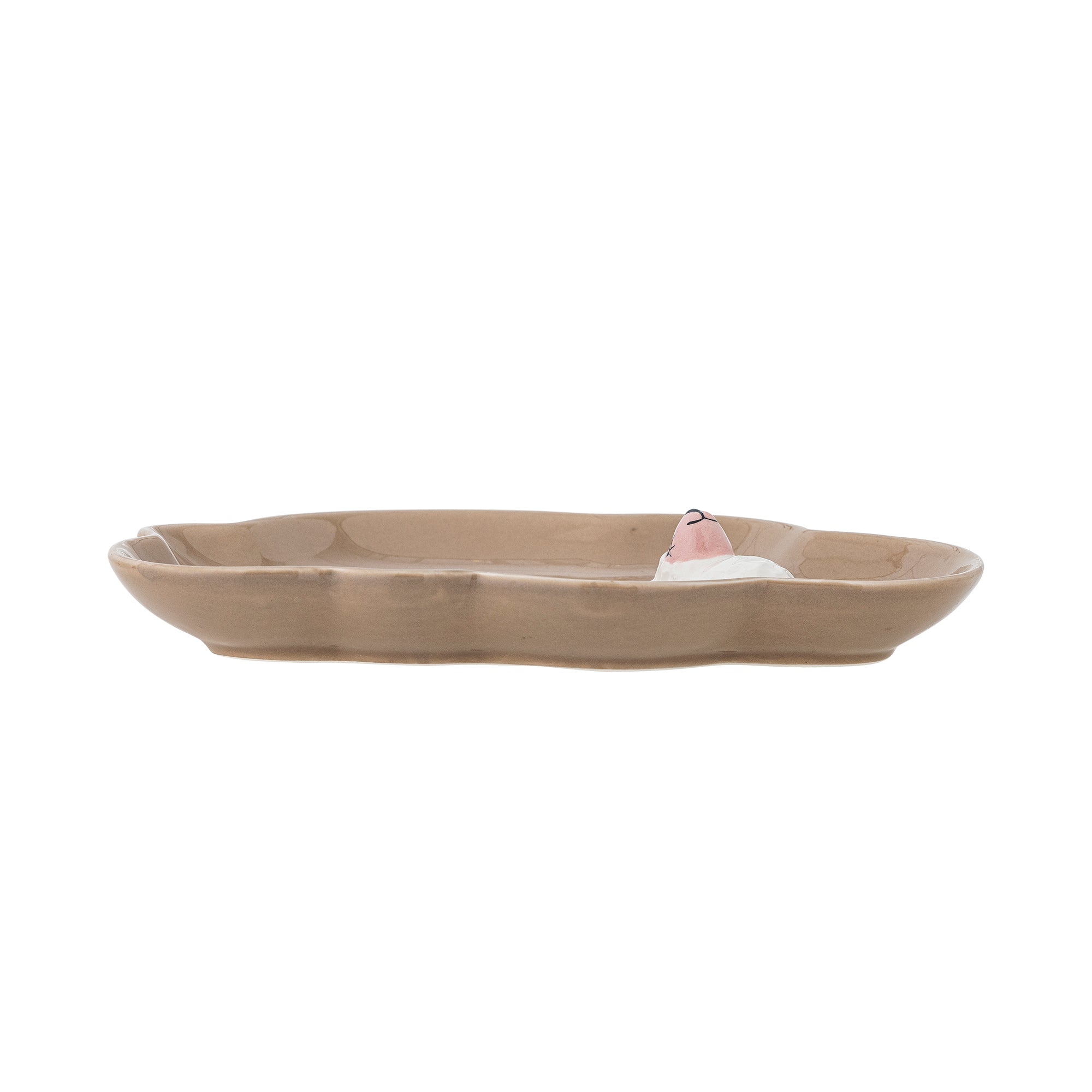 BLOOMINGVILLE MINI Dolly Children's Plate, Brown, Stoneware, 20 x 2.5 x 14 cm