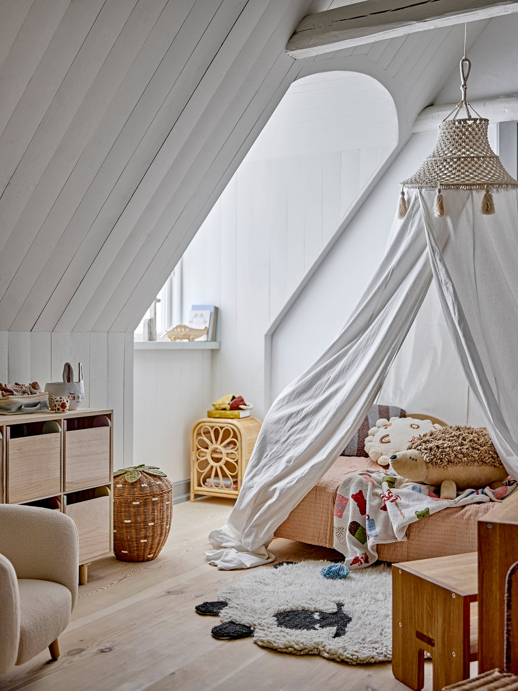 BLOOMINGVILLE MINI Hugh Children's Canopy in 100% Cotton, Ø 50 x 275 cm