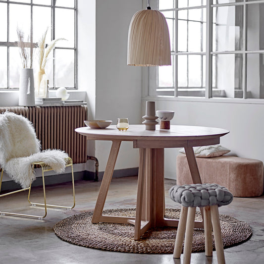 BLOOMINGVILLE Owen Extending Dining Table Nordic Theme in FSC 100% Oak 3