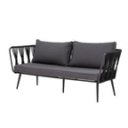 BLOOMINGVILLE Pavone Fire-resistant Sofa, Black, Metal 3