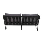 BLOOMINGVILLE Pavone Fire-resistant Sofa, Black, Metal 6