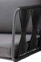 BLOOMINGVILLE Pavone Fire-resistant Sofa, Black, Metal 7