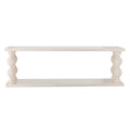 BLOOMINGVILLE Salino Large Double Shelf in White, 80 x 26 x 20 cm