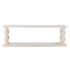 BLOOMINGVILLE Salino Large Double Shelf in White, 80 x 26 x 20 cm