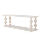 BLOOMINGVILLE Salino Large Double Shelf in White, 80 x 26 x 20 cm