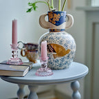 BLOOMINGVILLE Salino Side Table in Blue, Pine, Ø 41 x 53,5 cm