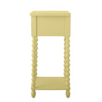 BLOOMINGVILLE Salino Side Table in Yellow, Firwood, 36 x 70 x 33 cm