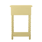 BLOOMINGVILLE Salino Side Table in Yellow, Firwood, 36 x 70 x 33 cm
