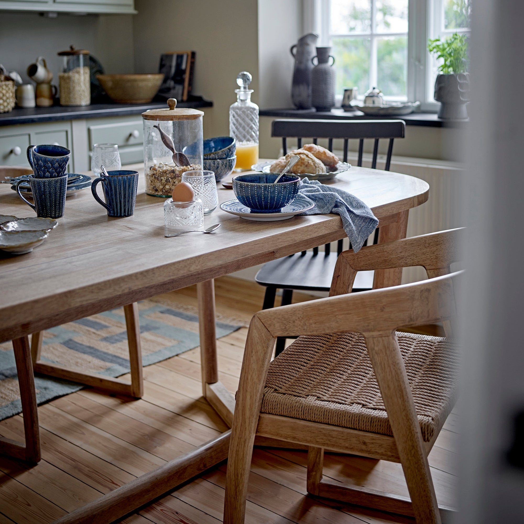 BLOOMINGVILLE Serrone Dining Table in 100% Rubberwood, 200 x 100 cm