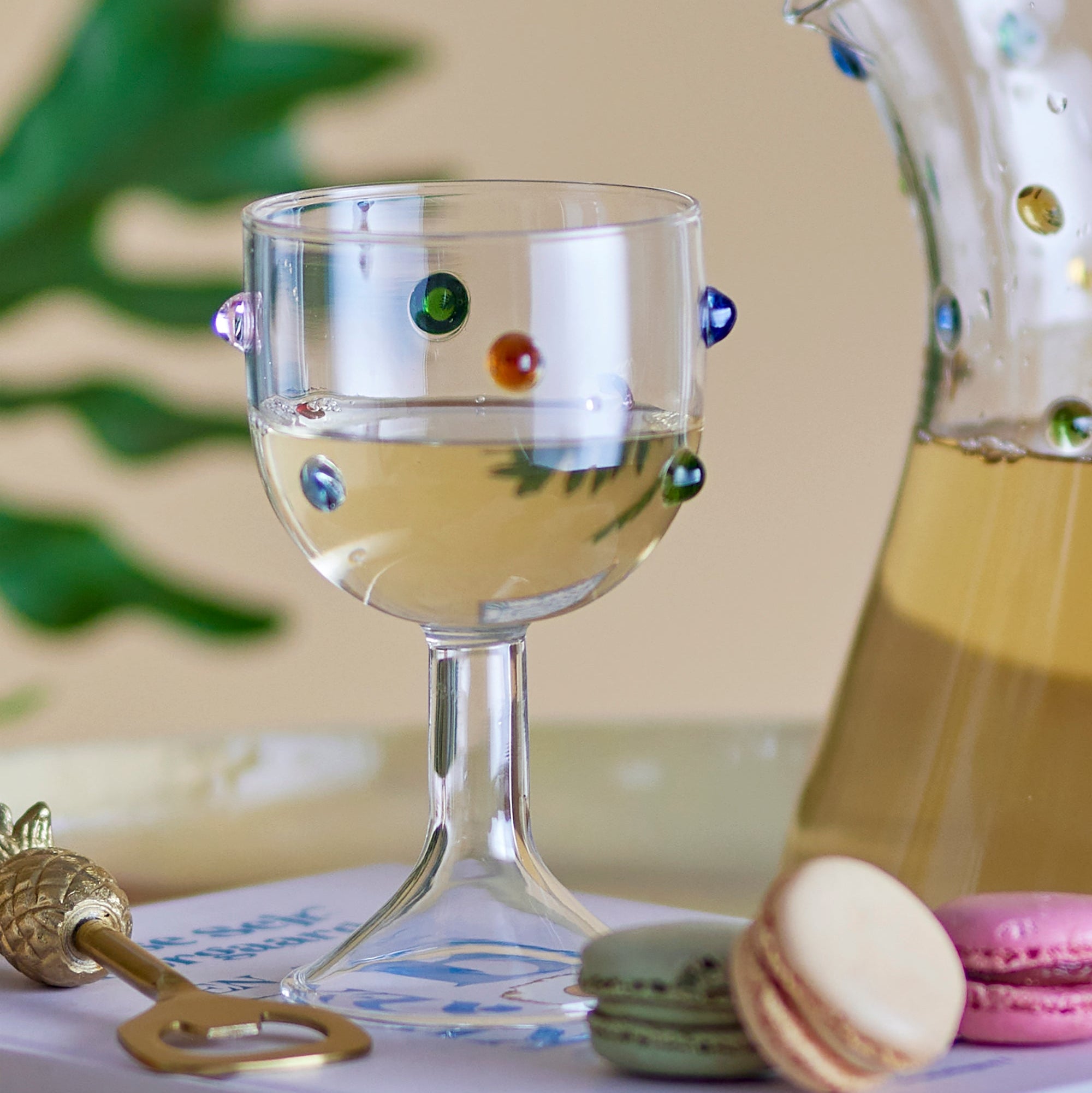 BLOOMINGVILLE Thalia Handcrafted Mouthblown Wine Glass, Set of 4
