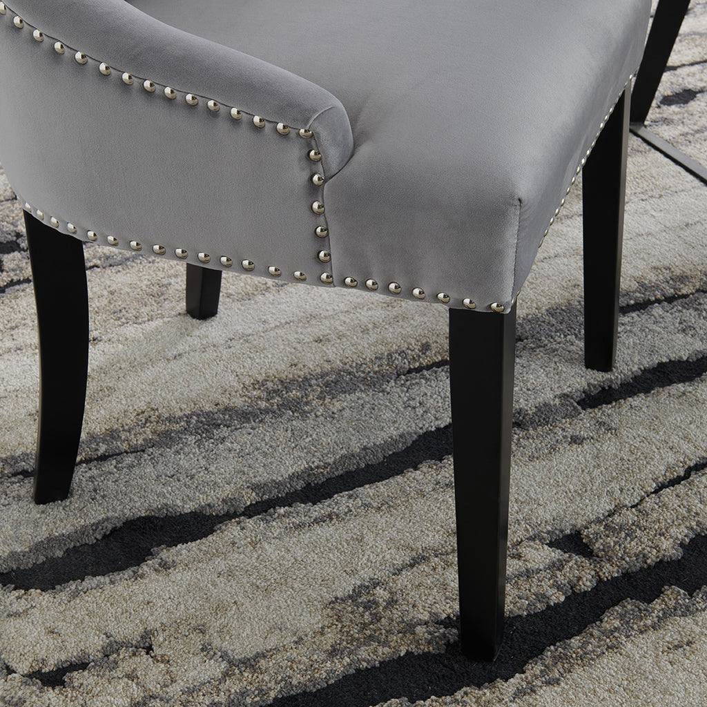 DERRYS Silver Lion Dining Chair With Statement Silver Lion Appliqué