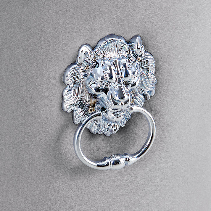 DERRYS Silver Lion Dining Chair With Statement Silver Lion Appliqué