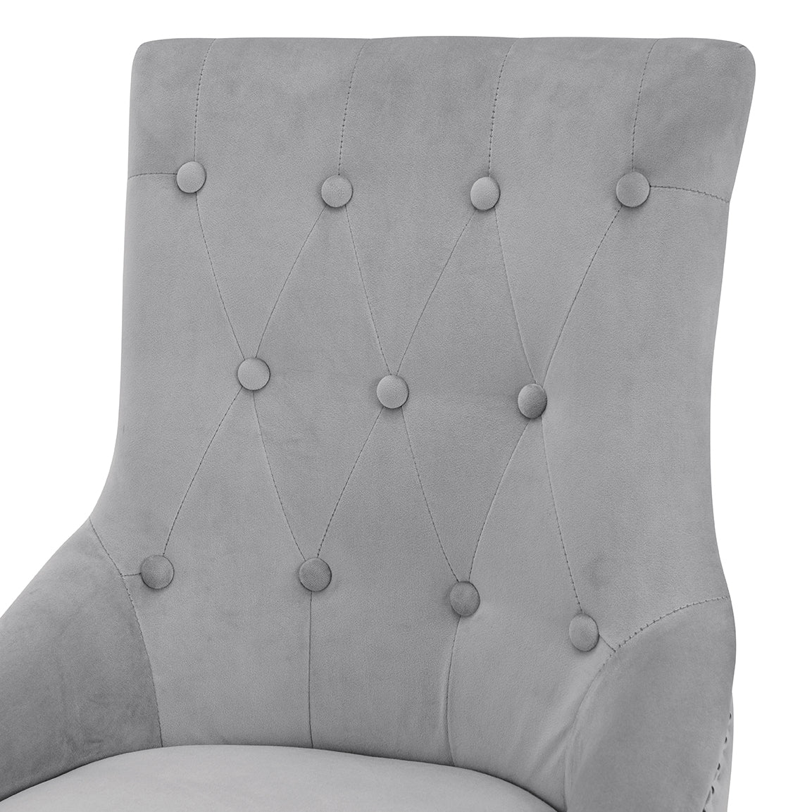 DERRYS Silver Lion Dining Chair With Statement Silver Lion Appliqué